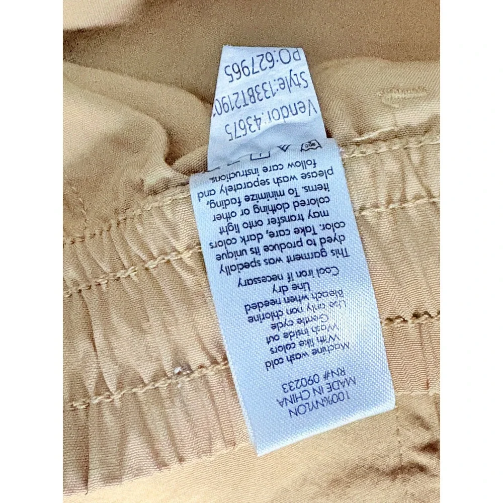 PacSun Relaxed Jogger Mens Small Tan Khak3i Cargo Pants Nylon Utility